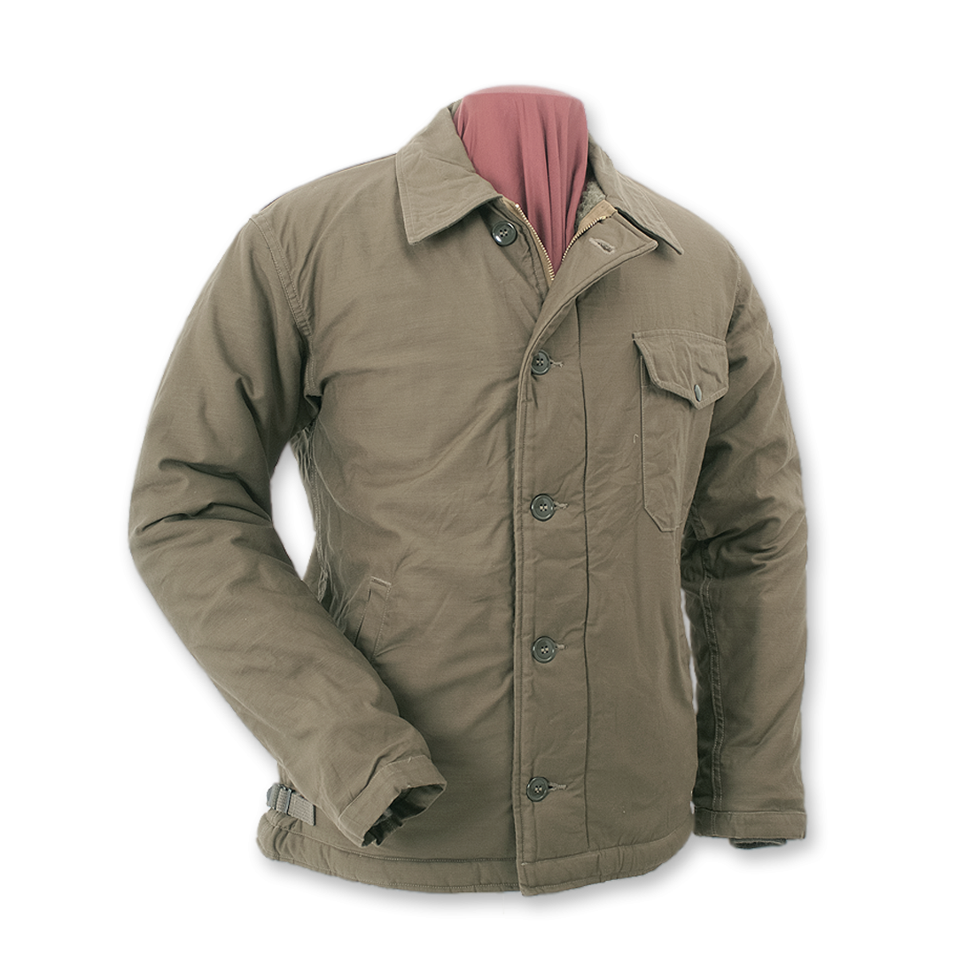 US NAVY A-2 DECK JACKET OLIVE